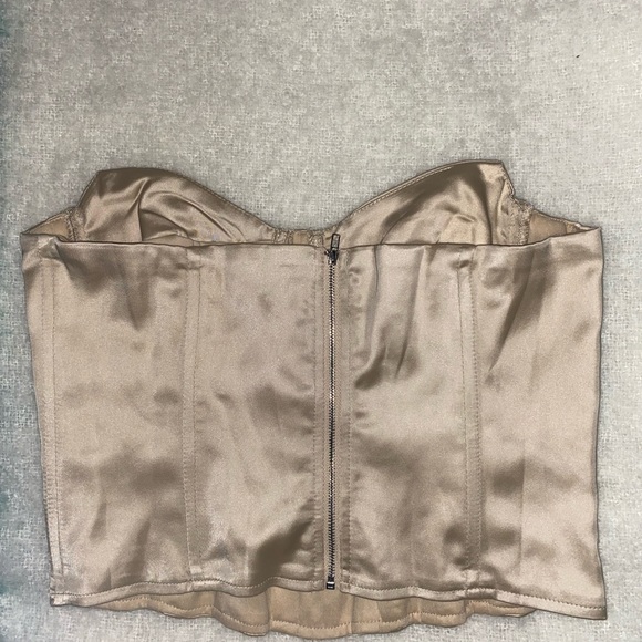 Satin corset top, zipper back, size US 8 - Picture 6 of 6